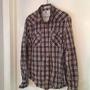 American eagle snap cowboy shirt large men’s